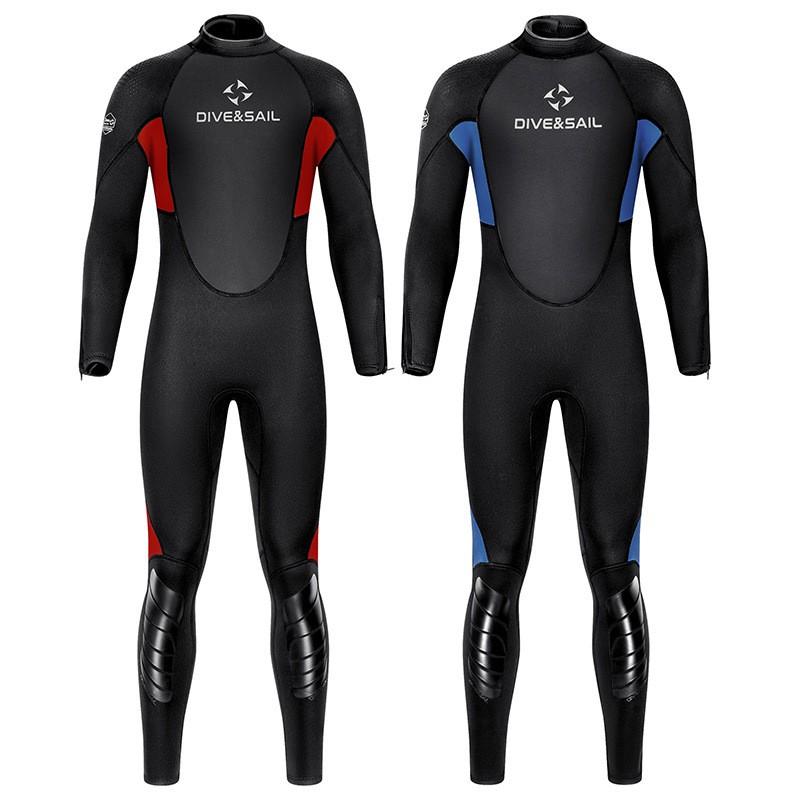Diving Wetsuit Men Full Body 3mm Neoprene Long Sleeve Snorkeling Surfing Swimming Warmth Protection