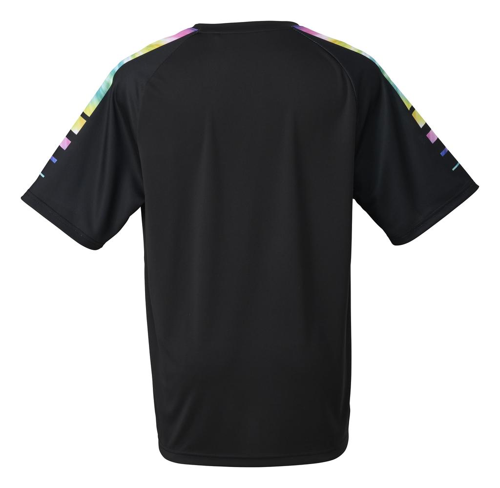 Футболка Dunlop Tennis Wear Badminton с коротким рукавом, впитывающая воду, быстросохнущая, с защитой от ультрафиолета DAP1403 2024SS, черная, размер S [DUNLOP]