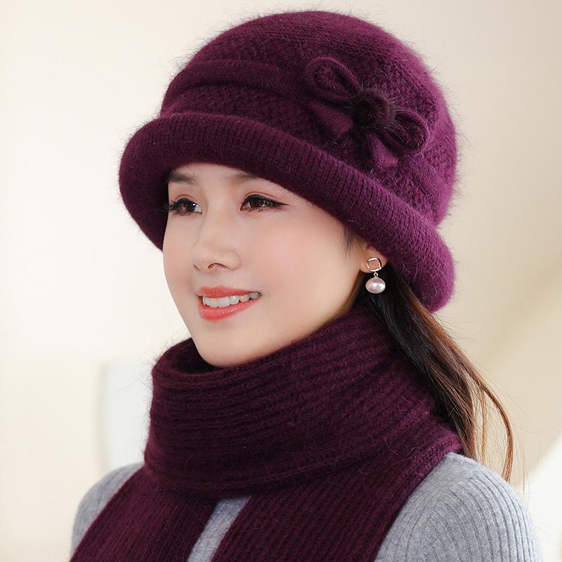 Зимняя шапка с подкладкой для женщин - защита ушей, толстая и теплая вязаная шапка с козырьком, идеально подходит для пожилых людей