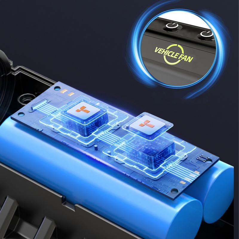 Вентилятор для автомобиля Тихий вентилятор с головкой USB Питание Вентилятор Двойной вентилятор для автомобиля с вращением на 360 градусов Тихая работа Для автокресла Дети