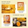 12 Sheet Masks Gift Set – 6 Varieties: Honey, Turmeric, Coconut, Coffee, Cucumber & Rose, Nourish, Brighten, Hydrate, Glow | For All Skin Types