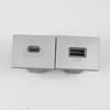 Панельная розетка USB-A QC3.0 и USB-C PD для быстрой зарядки, аксессуары для монтажа на панель, подходит для Ford Focus MK2 2005-2009