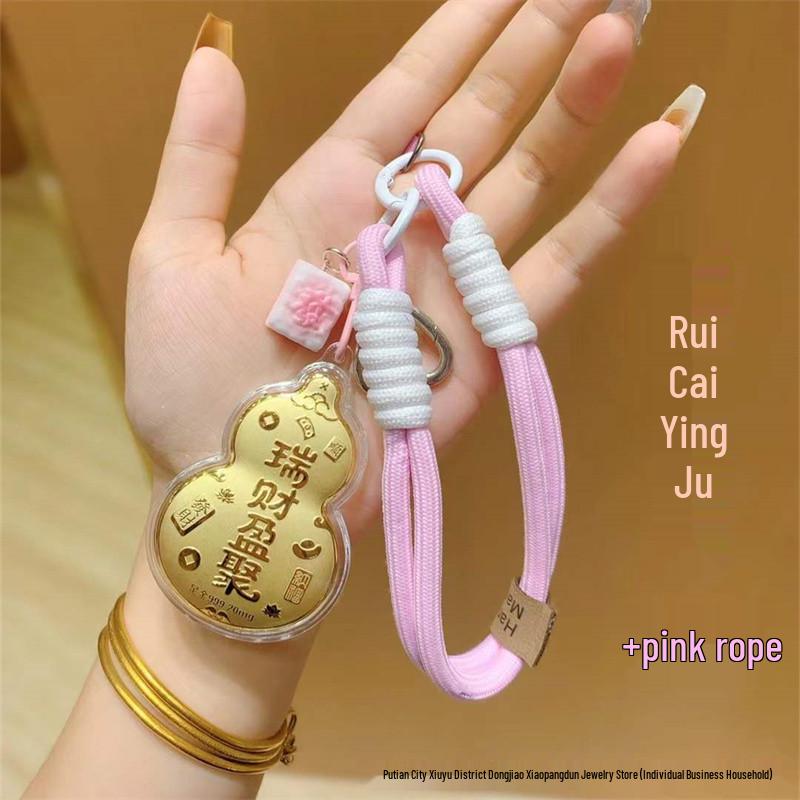 Брелок-подвеска ручной работы из чистого золота 999 пробы в виде тыквы - Идеальный ювелирный подарок для парня/девушки