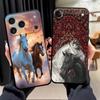 Черный мягкий чехол для телефона с рисунком животного (лошадь) для iPhone 13 12 11 17 Pro Max 17Air XS Max XR 15 16 14 Plus 7 8