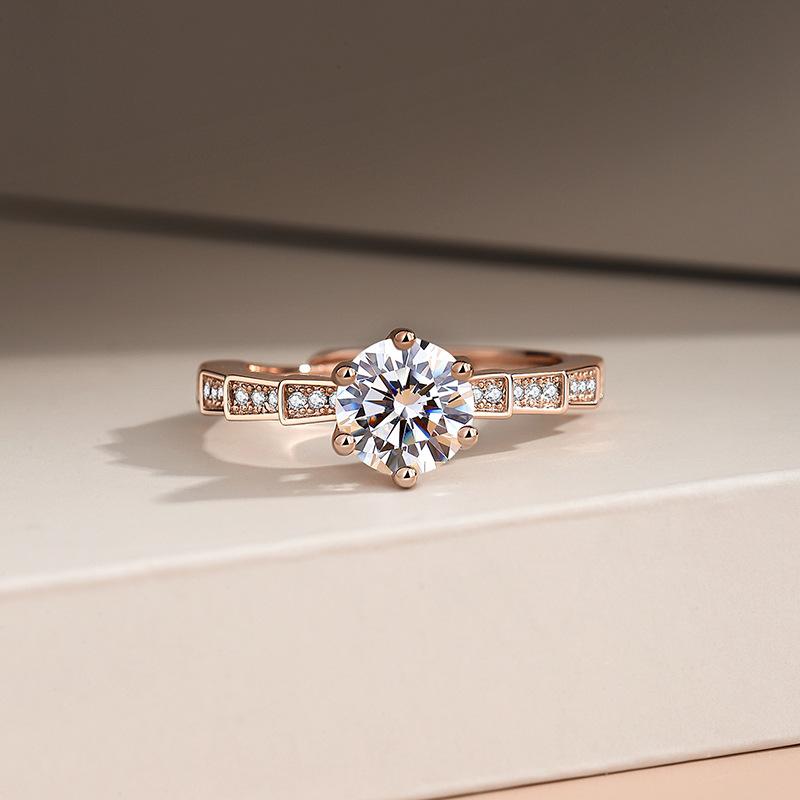 Women's Ring Temperament Light Luxury Zircon Open Ring Women