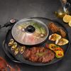 Non Stick Electric Grill Round Barbecue Griddle Double-flavour Korean BBQ  Indoor