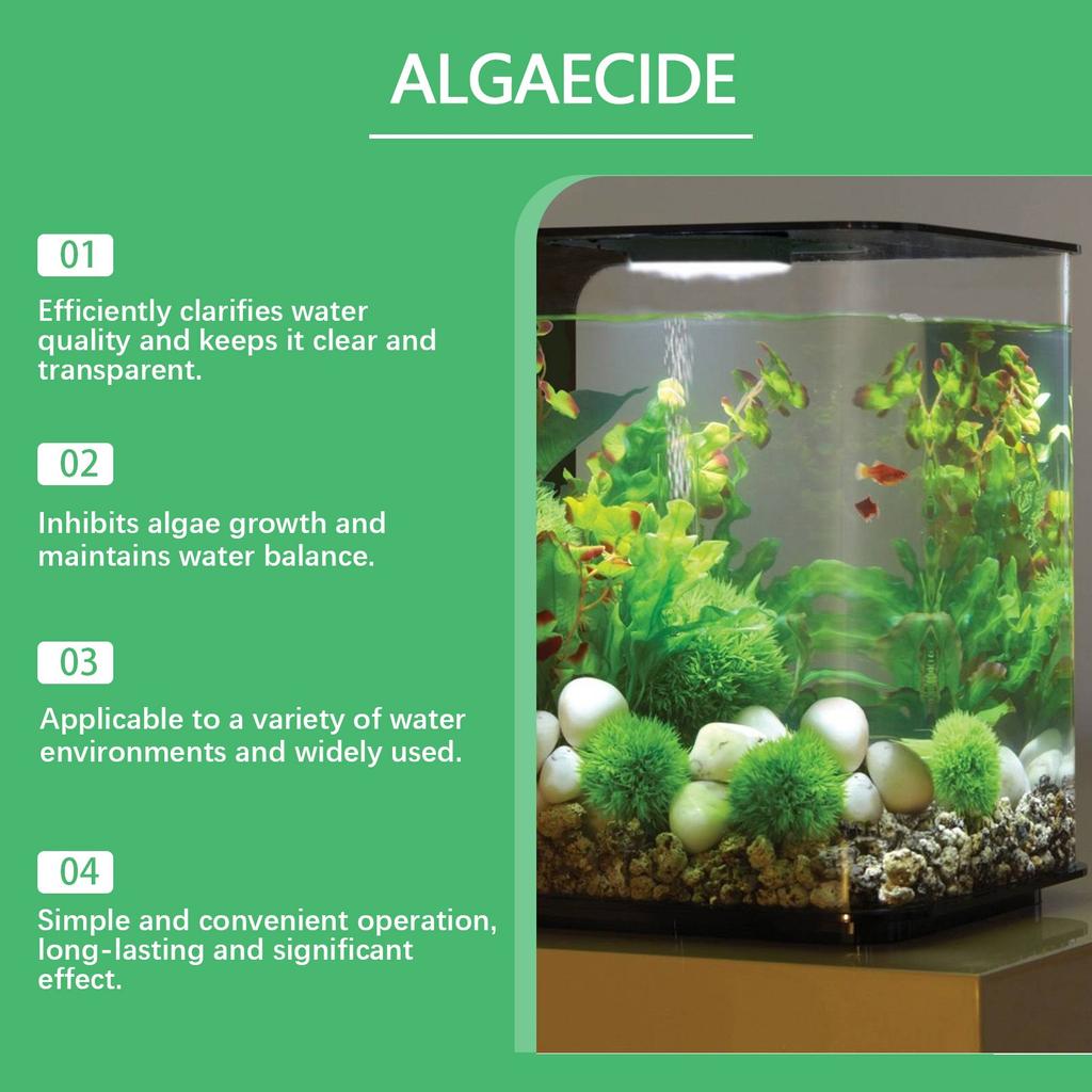 Algaecide Remove Moss Without Hurting Fish, Remove Green Brown , Remove Green Water 100ml