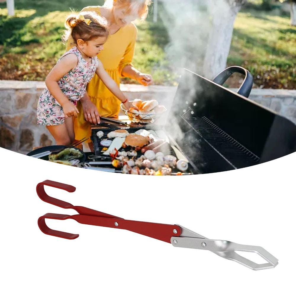 Aluminum Alloy Fireplace Tongs Heavy Duty Fire Pit Tongs Durable Firewood Tong Barbecue Grilling