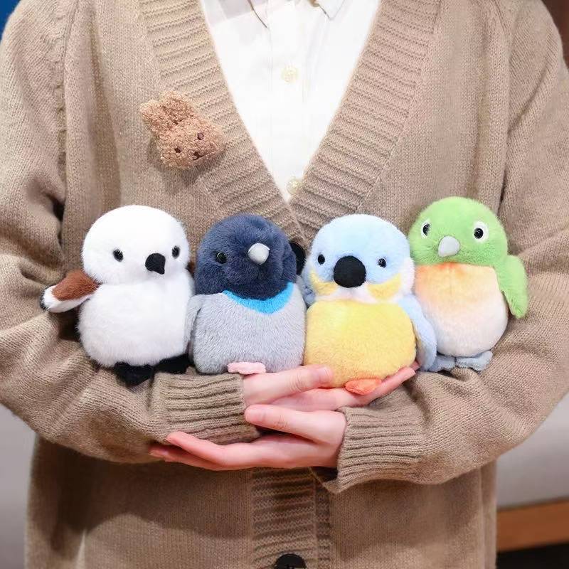 12cm Simulation Bird Doll Kawaii Stuffed Plush Toy Doll Cartoon Anime Cute Gift Doll for Children's Birthdays and Holidays