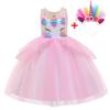 Unicorn Princess Puffy Dress for Girls - Summer Piano Performance Outfit