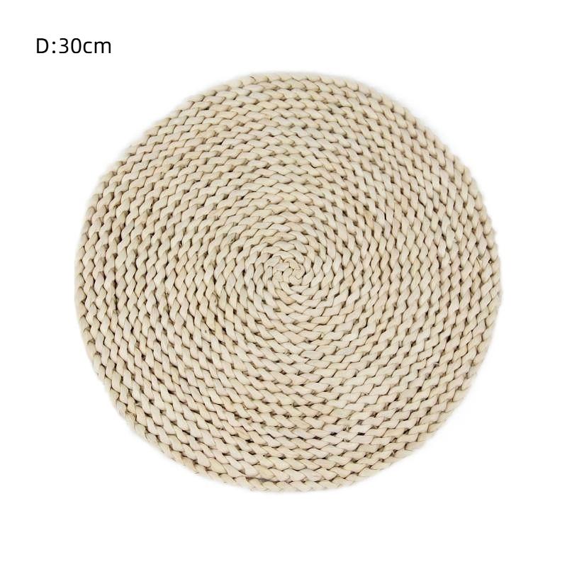 Подставки под чашки из ротанговой соломы Коврик для обеденного стола Теплоизоляция Держатель для кастрюли Плетеная подставка под стакан Кухонные принадлежности