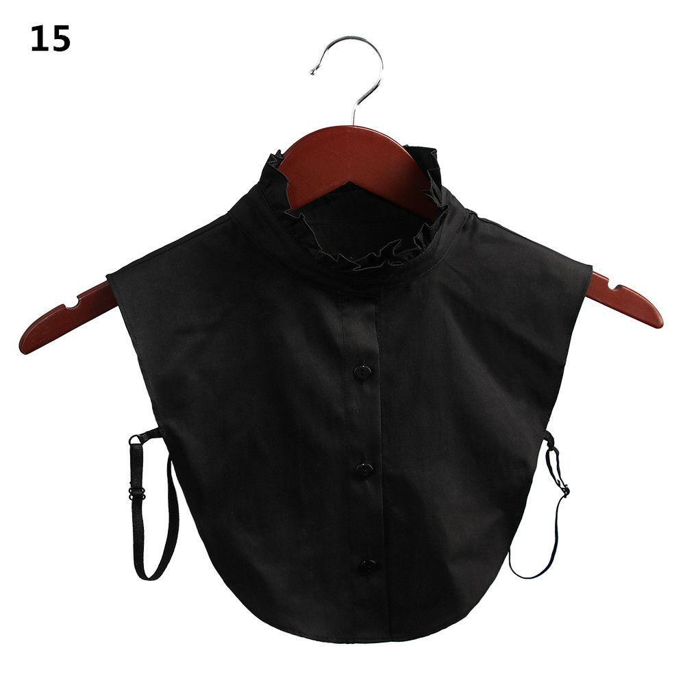 1pc Sexy Lace Fake Collar Shirt Shawl Flower Crochet Neckline Collars Women Detachable Collar Half Shirt Faux Collar Lace Fabric