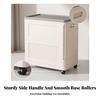 Надежный контейнер для хранения с крышкой | Встроенные боковые ручки, колесики, для