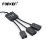 FONKEN 3 порта Type-C USB-адаптер OTG кабель USB C 3,0 2,0 штекер-USB микро-мама адаптер USB-концентратор для Samsung Xiaomi Huawei