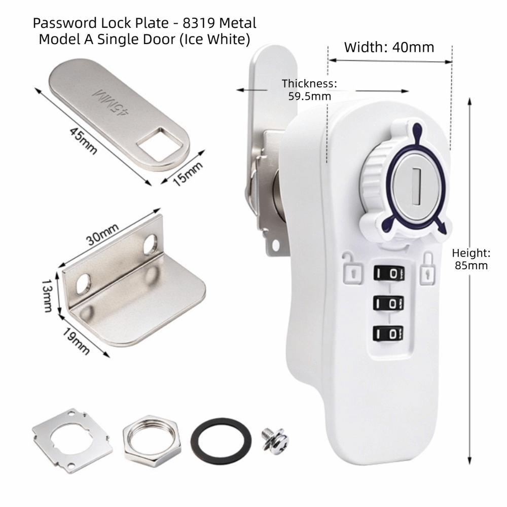 Zinc Alloy Mechanical Drawer Lock Rotating Cam Password Cabinet Lock For Office