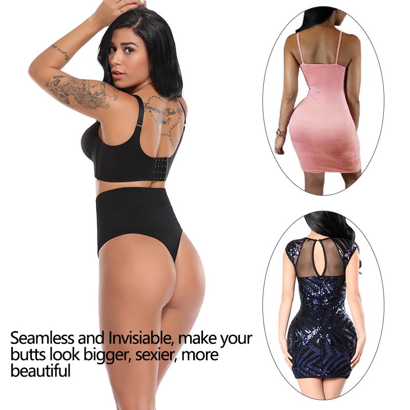 Женские трусики-стринги с высокой талией для похудения, бесшовное нижнее белье, женские трусики-стринги с контролем живота, корректирующее белье XS-XXXL