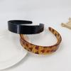 Premium Retro Headband Tortoiseshell Brown Simple Fashion Leopard Print Wide Hairpin Headgear Headband