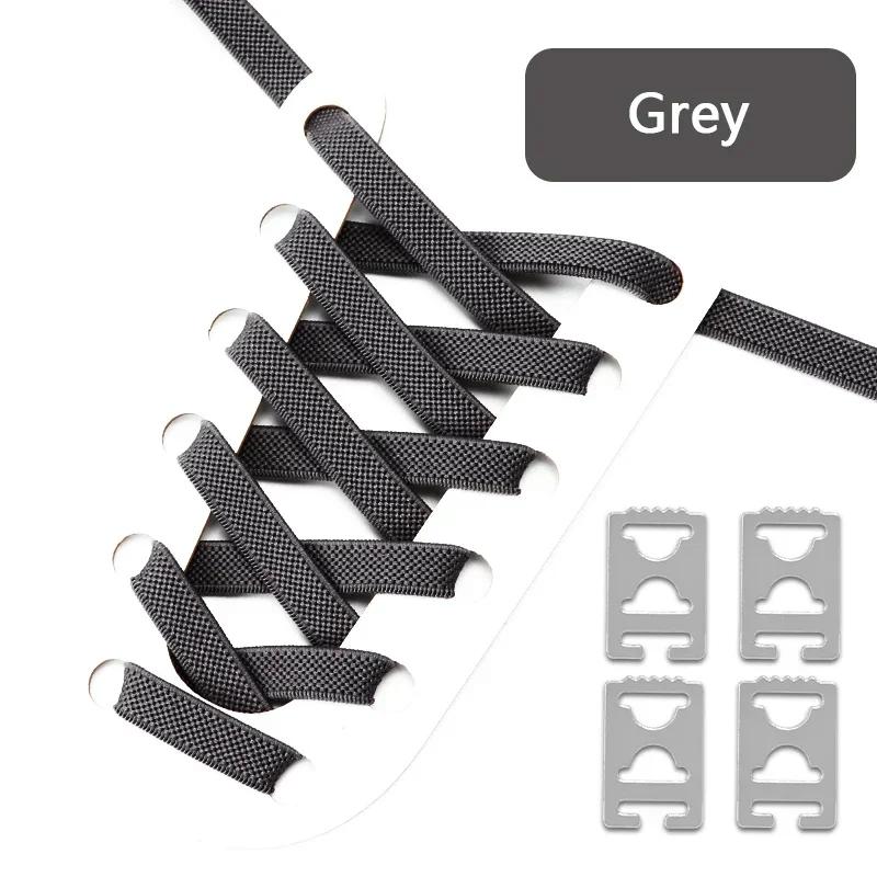 Эластичные шнурки без завязок Плоские шнурки для кроссовок Металлический фиксатор Ленивые шнурки Сетчатое плетение Шнурки