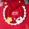 Cute Christmas Pet Collar Cartoon Adjustable Cat Necklace Hand-knitted Safety Puppy Neck Strap Dog