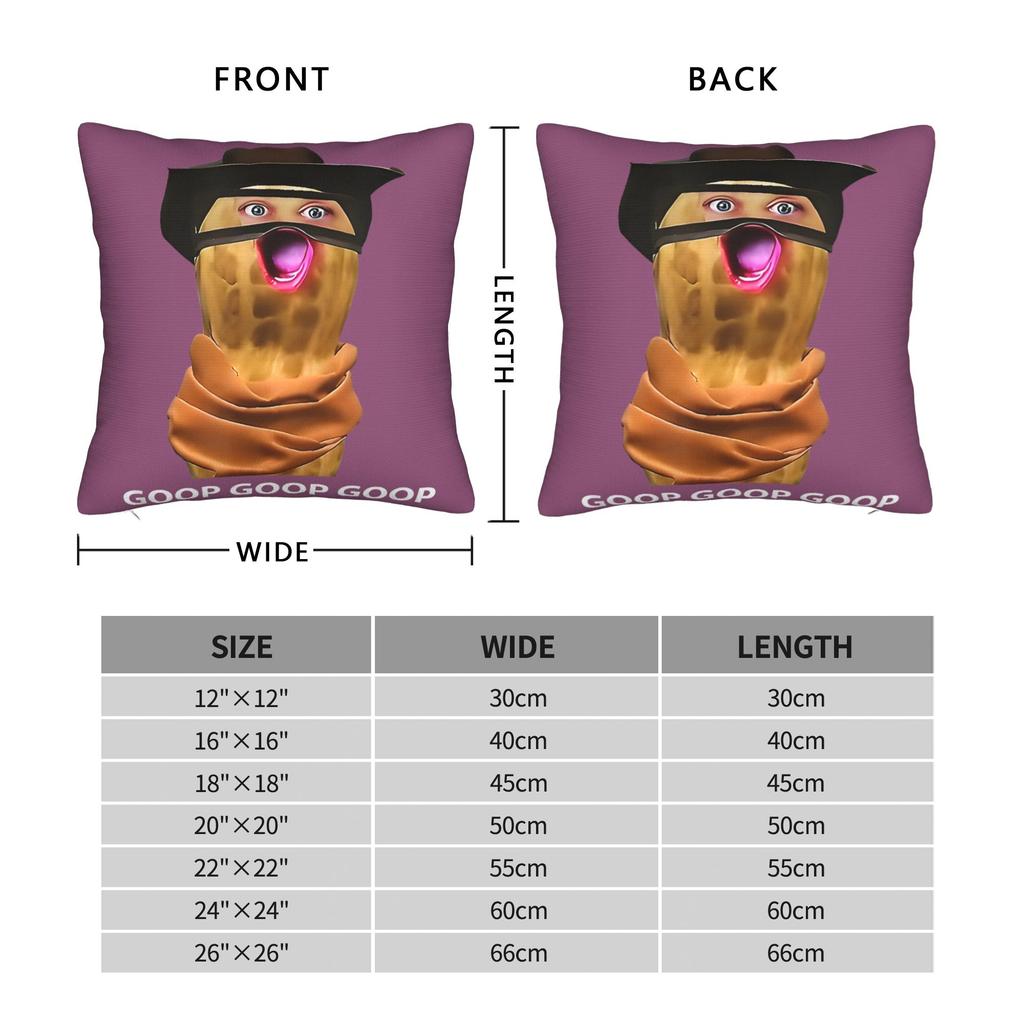 Funny The Burnt Peanut GOOP Bungulator Pillow Case Funny Pillow Cover Graphic Pillowcases For Living Room Chair