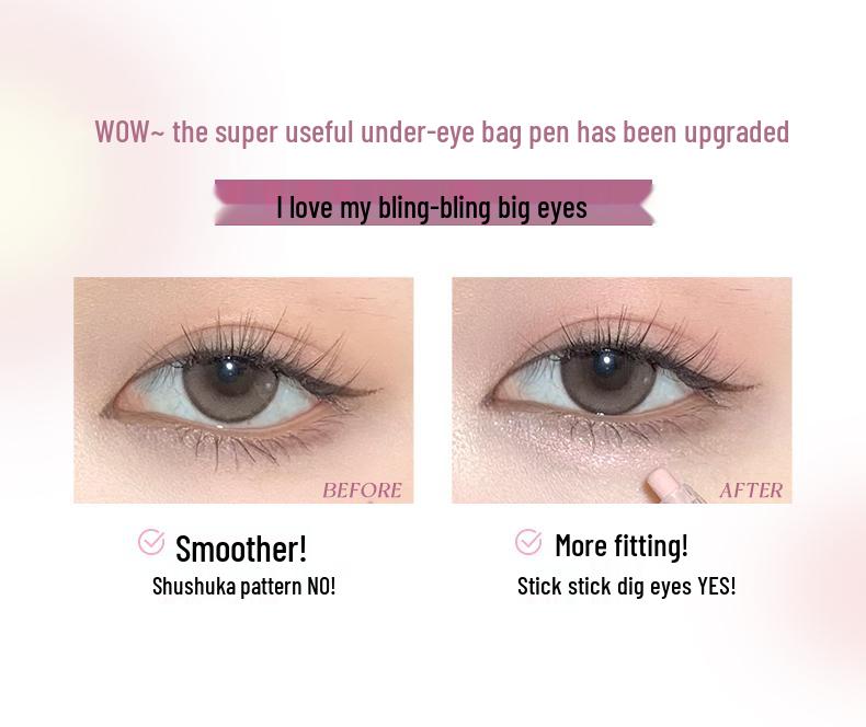 FLORTTE Жемчужный мерцающий гель-карандаш для области под глазами - Стойкий, хайлайтер-карандаш для век
