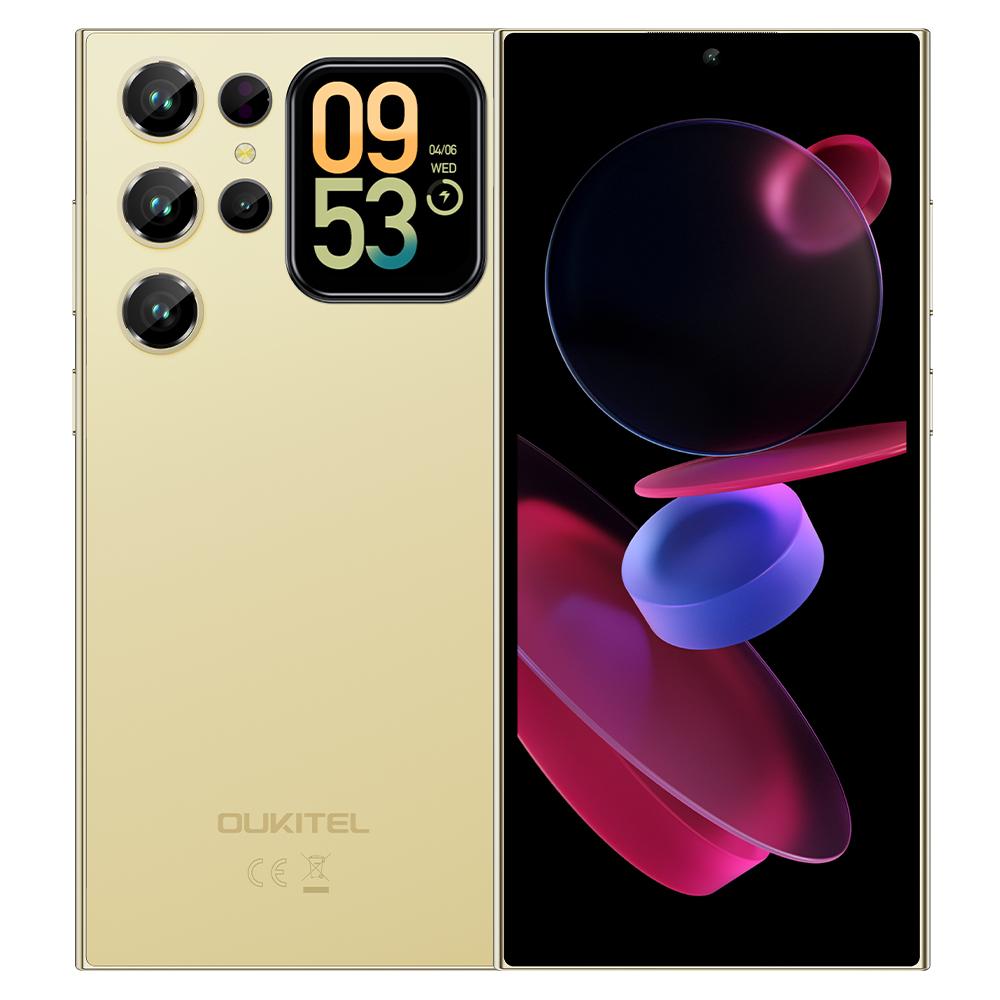 Oukitel C72 Смартфон на Android 16 16 ГБ+128 ГБ/1 ТБ, 6,88" HD+ и 1,81" Дополнительный дисплей, 5150 мАч, 64 МП+8 МП, Две SIM-карты/Отпечаток пальца/GPS