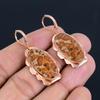 Leopard Skin Jasper Gemstone Handmade Copper Jewelry Earring For Sister