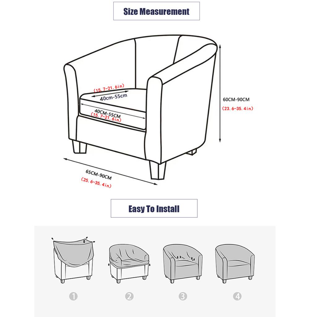 Твердые чехлы на клубные стулья, эластичные чехлы на стулья с принтом, чехлы на стулья для ванн, мягкие чехлы на кресло из спандекса, съемный чехол для дивана