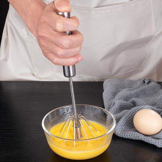 Полуавтоматический венчик для взбивания яиц из нержавеющей стали, антипригарный ручной миксер, инструмент для приготовления пищи на кухне, домашний ручной вращающийся шейкер-блендер