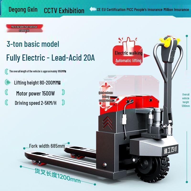 All-Terrain Electric Forklift for Warehouse and Construction Pallet Handling