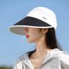 Ice Anti-Ultraviolet Sun Hat Women'S Fashion Sun Hat Outdoor Beach Hat Zipper Dual-Purpose Hat