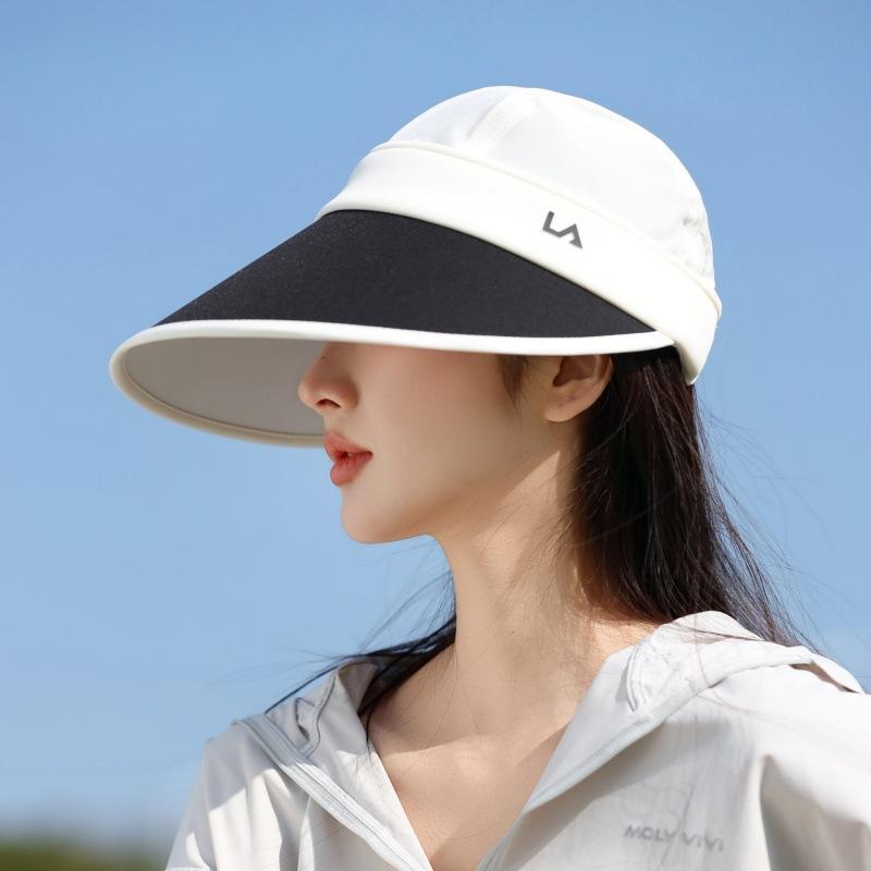 Ice Anti-Ultraviolet Sun Hat Women'S Fashion Sun Hat Outdoor Beach Hat Zipper Dual-Purpose Hat
