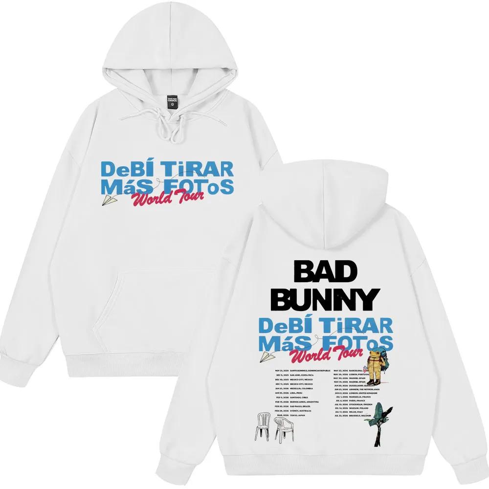 Rapper Bad Bunny DeBi TiRAR MaS FOToS DTMF World Tour Vintage Hoodie New Style Women Couple2