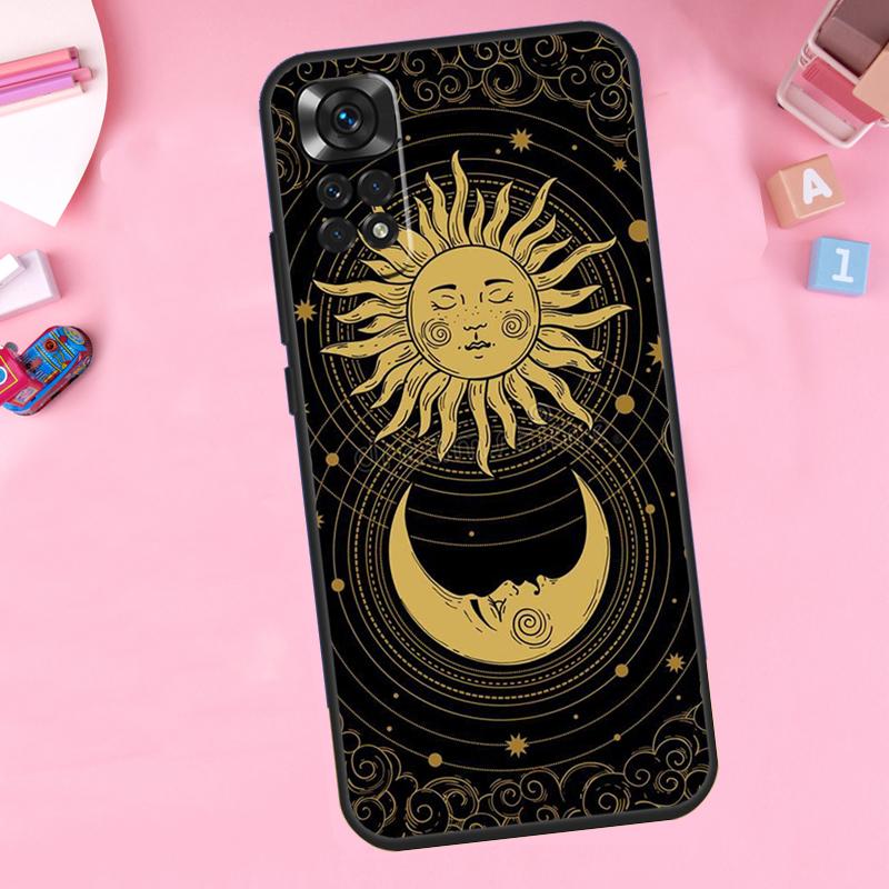 Чехол для телефона Xiaomi Redmi Note 14 10 11 12 13 15 Pro Plus с рисунком Лицо Солнца и Луны Для Redmi 15 15C 14C 12C 10C 13C