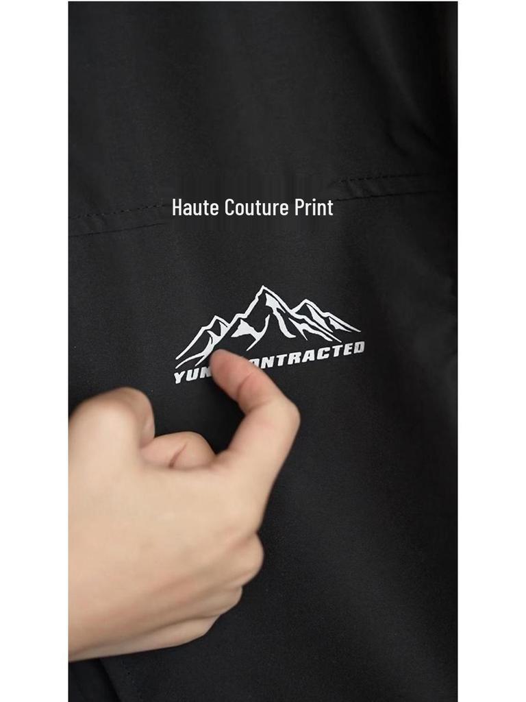 Винтажный американский ветрозащитный анорак унисекс: С капюшоном, Непромокаемый, Косая молния для осени/зимы