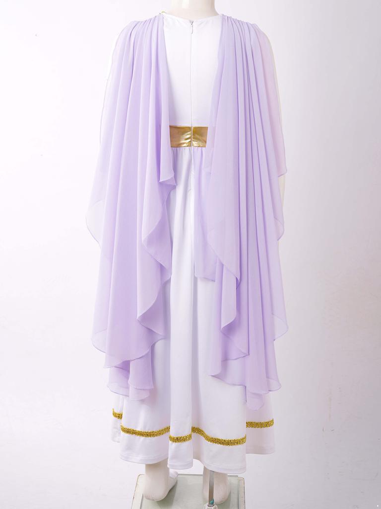 Детский греческий костюм для девочек, римское платье, платье-тога в Древней Греции, Рим, Хэллоуин, карнавальное нарядное платье принцессы