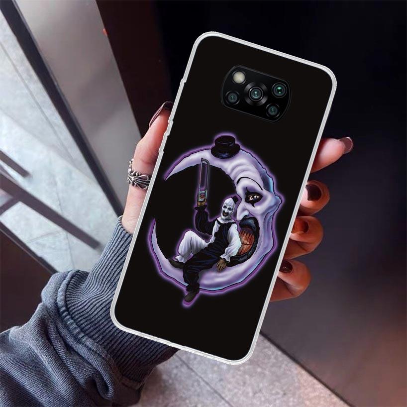 Horror Movie Terrifier Phone Case For Xiaomi Poco X7 X6 X5 Pro F7 Ultra Redmi 15C 15 13 13C 12 12C 10 10A 10C 9 9A 9C 9T Shell P