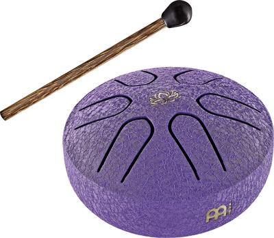 MEINL Sonic Energy Collection Карманный стальной язычковый барабан, 3 дюйма, Ля мажор, PSTD1PLF, Фиолетовый [Включает деревянный молоток] [Официальный японский продукт]