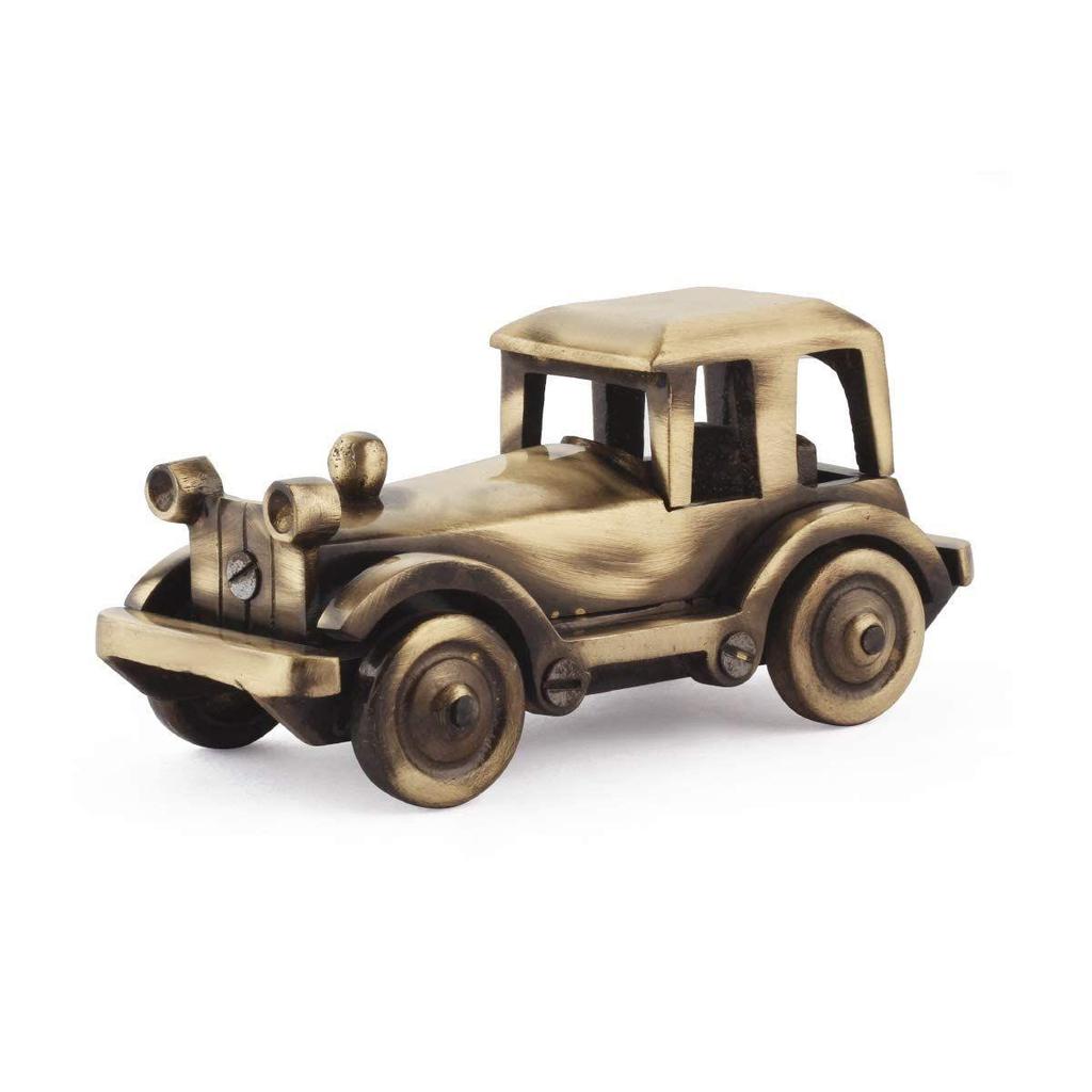Декор, латунная старинная автомобильная статуэтка, статуэтка для домашнего декора, подарок, глянцевая античная отделка, упаковка из 1 шт.