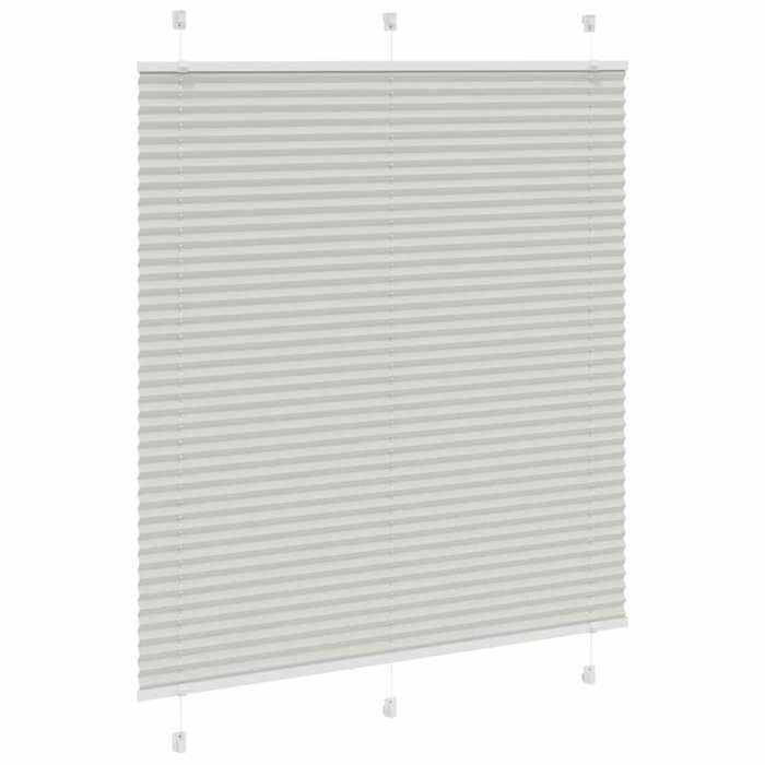 VidaXL Store Plissé Light Grey 120x100cm Fabric Width 119.4cm, Window Pleated Blind, Accordion Blind, Pleated Blind of 4015334