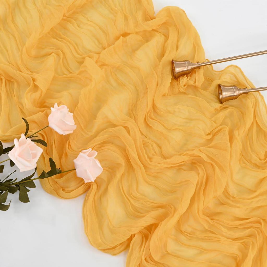 Балийская скатерть-раннер из мятой марли - Свадебный и праздничный декор в богемном стиле