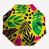 1pc Tropical Leaves Pattern Automatic Folding Umbrella - Portable Collapsible Design, 8-Rib Iron Frame, Durable Fabric yy251125079