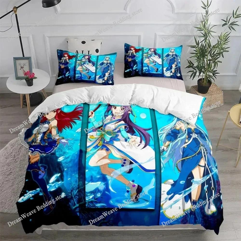 3D Печать Аниме Sword Art Комплект Пододеяльника UK Односпальный Двуспальный King US Twin Полный Queen Размер Модный Комплект Постельного Белья Домашний Текстиль