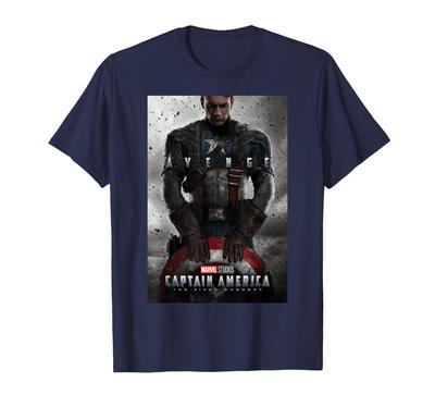 Футболка с постером фильма «Капитан Америка» от Marvel Studios
