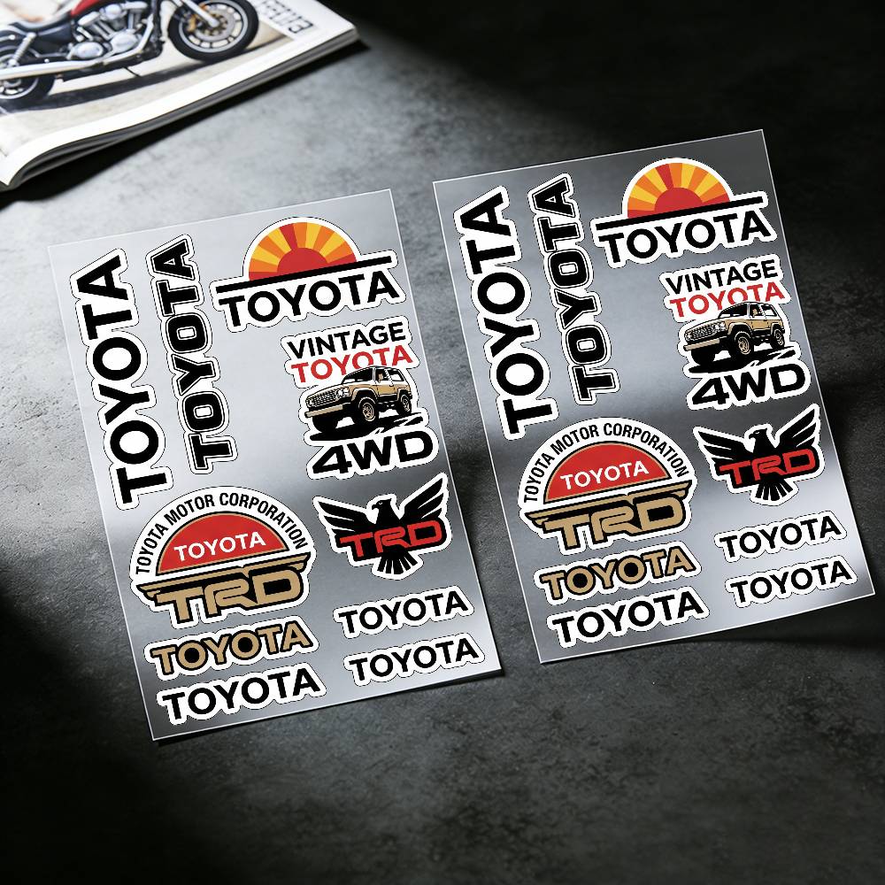 FOR TOYOTA TRO GR Universal Waterproof Reflective Decorative Decals Scratch Hide For Car Motorcycle Helmet Water Cup Fridge