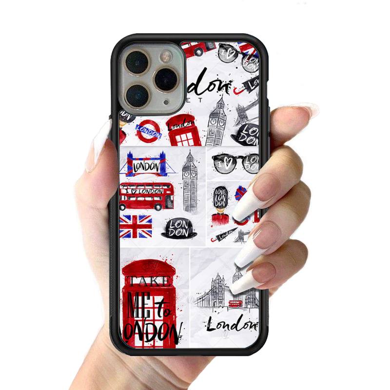 YNDFCNB Чехол для телефона с флагом Англии, Великобритании, силиконовый чехол из ПК+ТПУ для iPhone 11 12 13 Pro Max 8 7 6 Plus X SE XR, жесткие чехлы