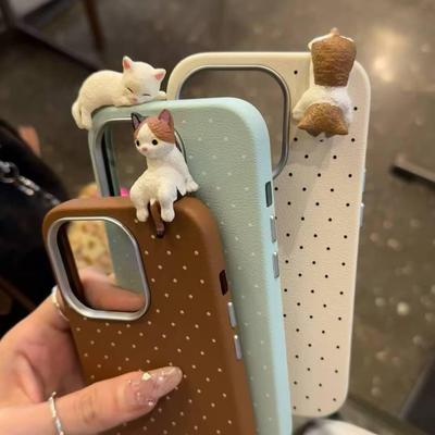 Милый мультяшный кулон для телефона в виде кошки - Маленькое украшение в кукольном стиле