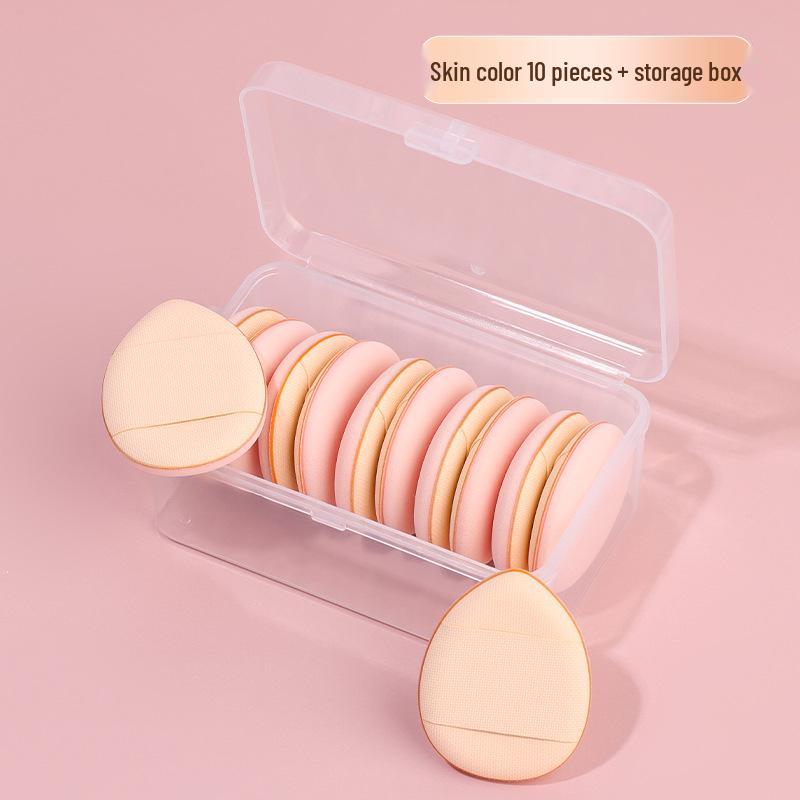 Mini Pink Finger Powder Puff: Dual-Use Air Cushion Makeup Sponge for Wet & Dry Application Without Absorbing Foundation