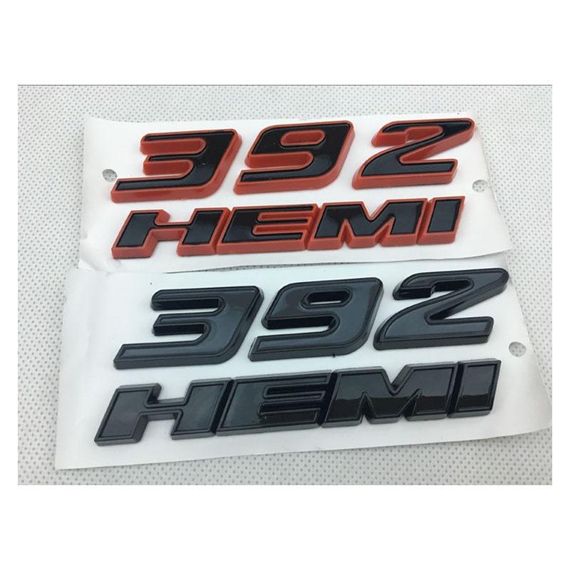 392hemi Black Red Emblem Fender Side Badge Sticker 64l Decal For 300c Srt8 3500