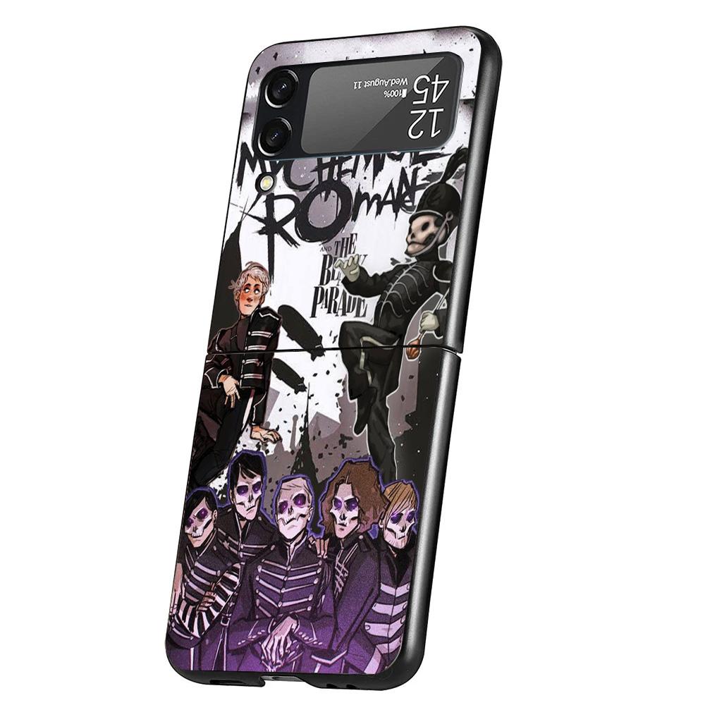My Chemical Romance MCR Cover Phone Case For Samsung Galaxy Z Flip 7 6 5 4 3 5G Flip7 Flip6 Flip5 Flip4 Flip3 Black Fundas Shell
